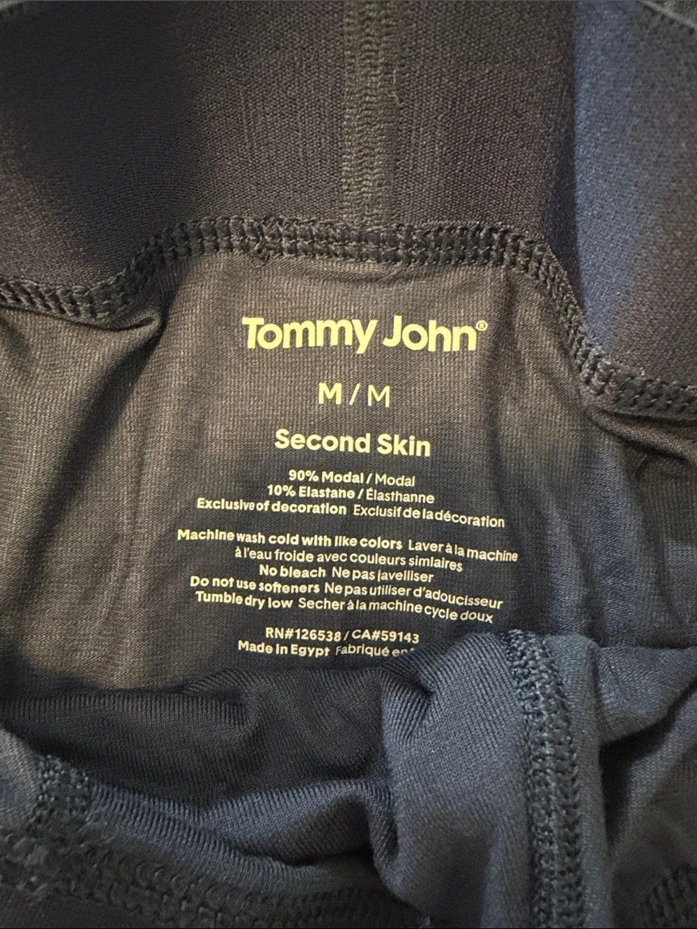 Tommy John briefs moisture comfortable
